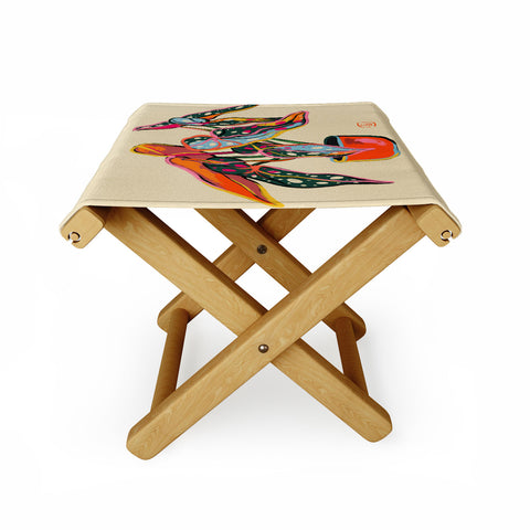 sandrapoliakov COLOURFUL BEGONIA PLANT Folding Stool