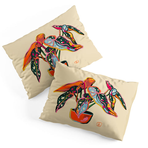 sandrapoliakov COLOURFUL BEGONIA PLANT Pillow Shams