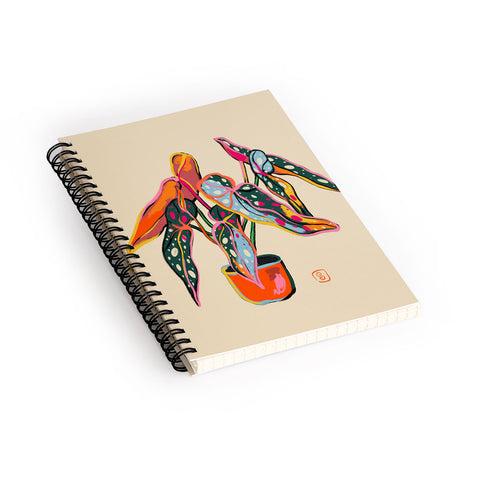 sandrapoliakov COLOURFUL BEGONIA PLANT Spiral Notebook
