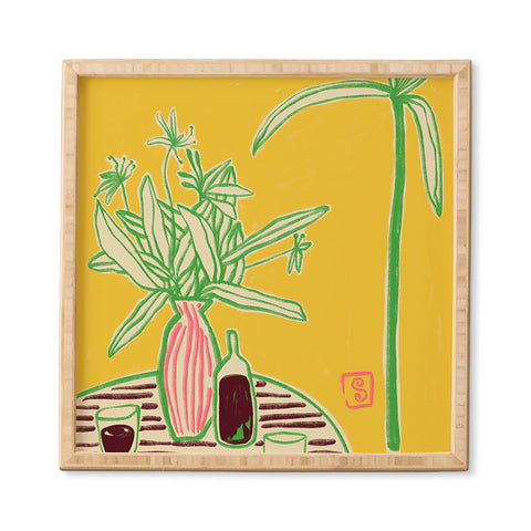 sandrapoliakov CONVERSATION BY THE SEA Framed Wall Art