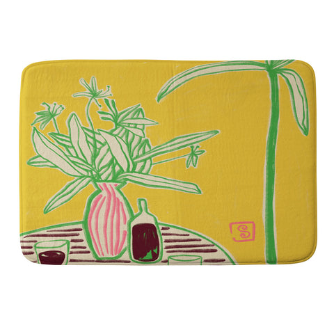 sandrapoliakov CONVERSATION BY THE SEA Memory Foam Bath Mat