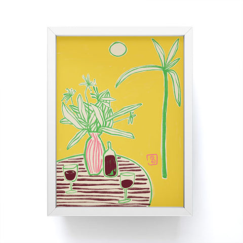 sandrapoliakov CONVERSATION BY THE SEA Framed Mini Art Print