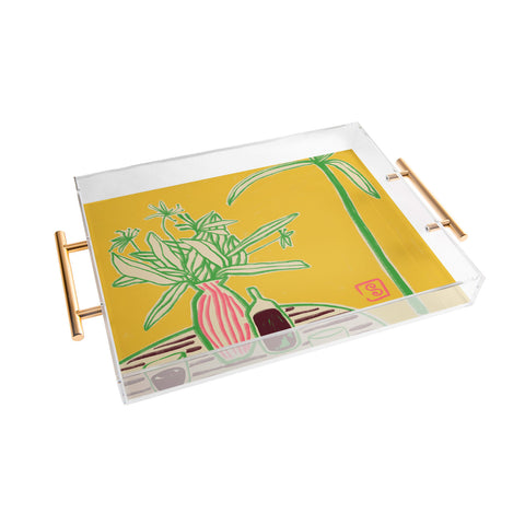 sandrapoliakov CONVERSATION BY THE SEA Acrylic Tray