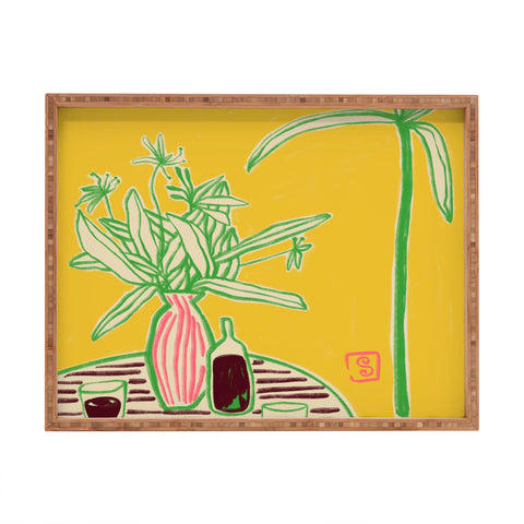 sandrapoliakov CONVERSATION BY THE SEA Rectangular Tray