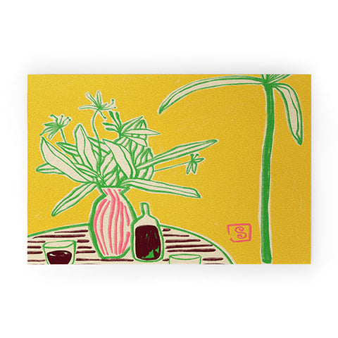 sandrapoliakov CONVERSATION BY THE SEA Welcome Mat