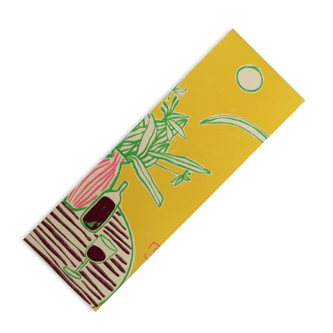 sandrapoliakov CONVERSATION BY THE SEA Yoga Mat