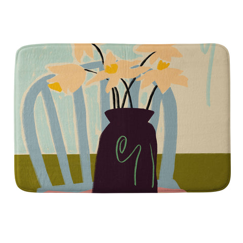 sandrapoliakov DAFFODILS Memory Foam Bath Mat