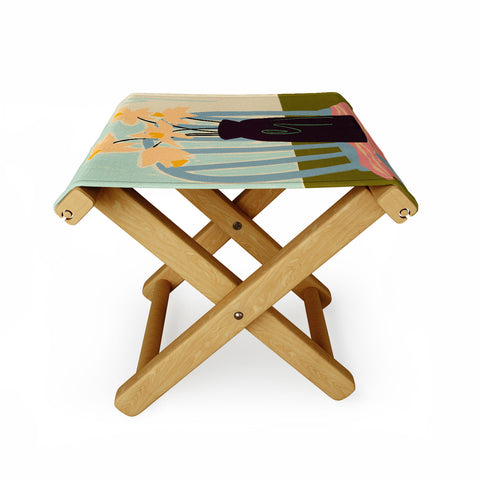 sandrapoliakov DAFFODILS Folding Stool
