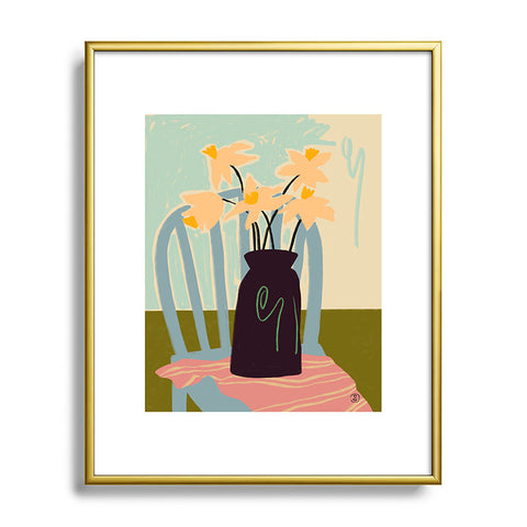 sandrapoliakov DAFFODILS Metal Framed Art Print