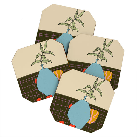 sandrapoliakov FALL STILL LIFE Coaster Set