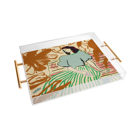 sandrapoliakov FIRST WARM DAY AFTER WINTER Acrylic Tray