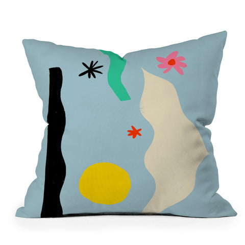 sandrapoliakov FLOWER EYES Outdoor Throw Pillow