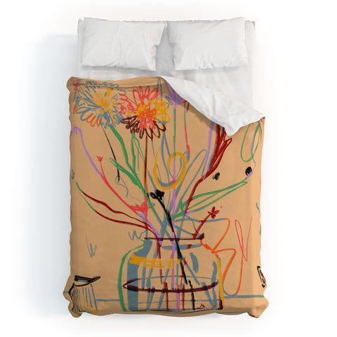 sandrapoliakov FLOWER FESTIVAL I Duvet Cover