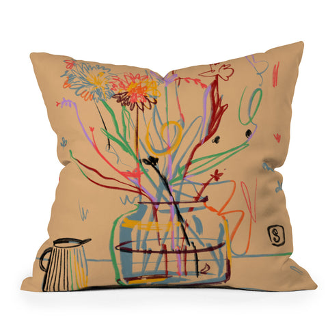 sandrapoliakov FLOWER FESTIVAL I Outdoor Throw Pillow