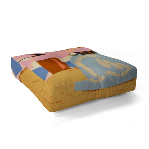 sandrapoliakov FLOWERS ON A CHAIR Floor Pillow Square