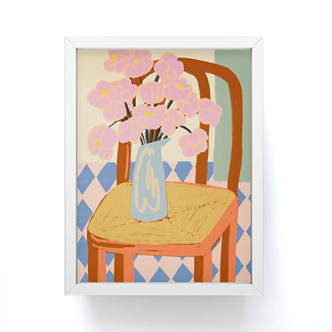 sandrapoliakov FLOWERS ON A CHAIR Framed Mini Art Print