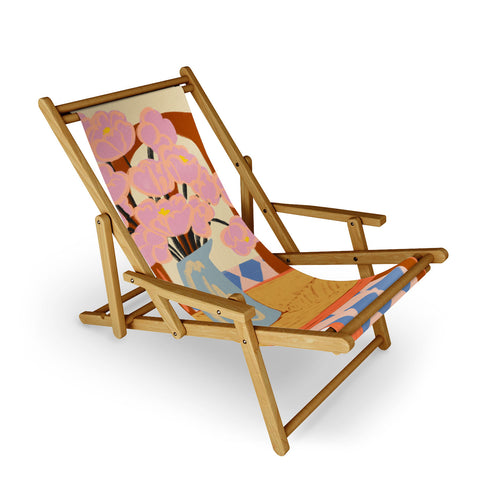 sandrapoliakov FLOWERS ON A CHAIR Sling Chair