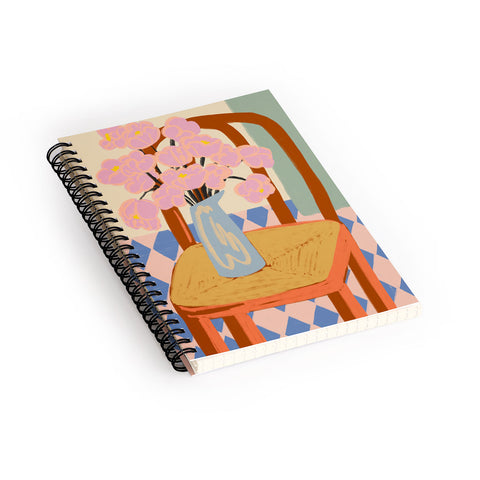 sandrapoliakov FLOWERS ON A CHAIR Spiral Notebook