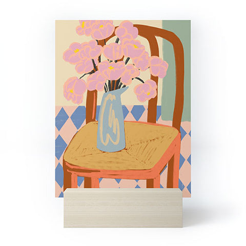 sandrapoliakov FLOWERS ON A CHAIR Mini Art Print