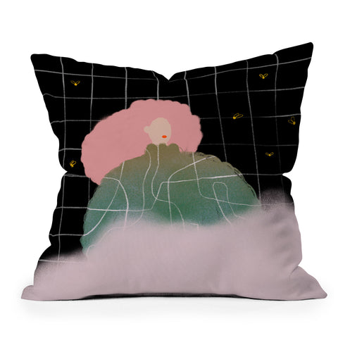 sandrapoliakov FOG Outdoor Throw Pillow