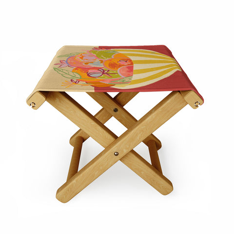 sandrapoliakov FRUIT AND FLOWER BOWL Folding Stool