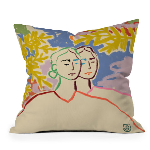 sandrapoliakov GEMENI I Outdoor Throw Pillow