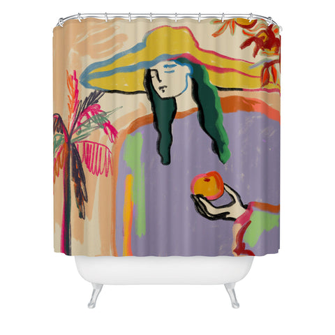 sandrapoliakov HARVERST Shower Curtain