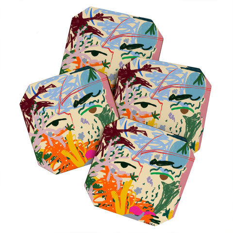 sandrapoliakov In Your Eyes Coaster Set