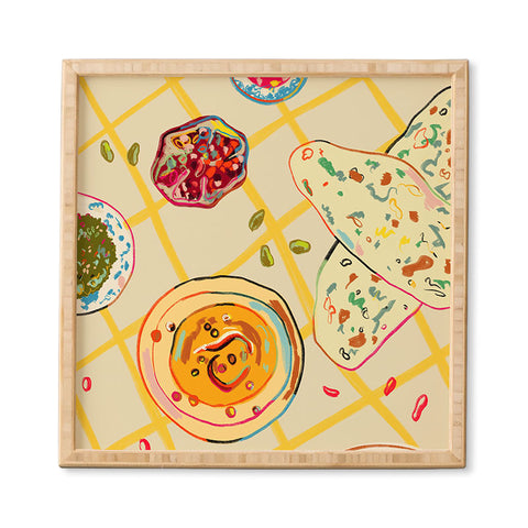 sandrapoliakov LEBANESE DINNER STILL LIFE Framed Wall Art