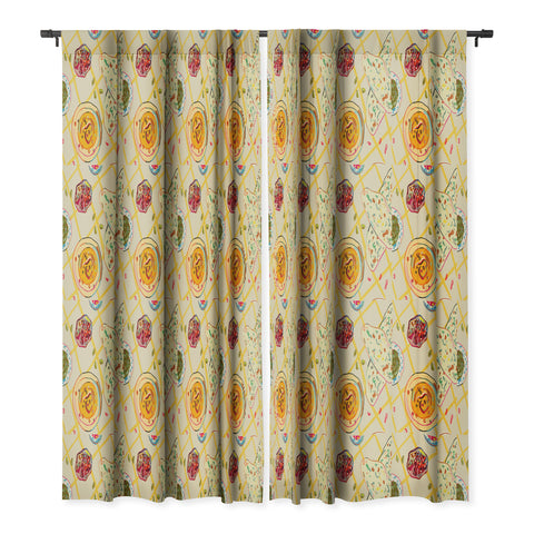 sandrapoliakov LEBANESE DINNER STILL LIFE Blackout Window Curtain