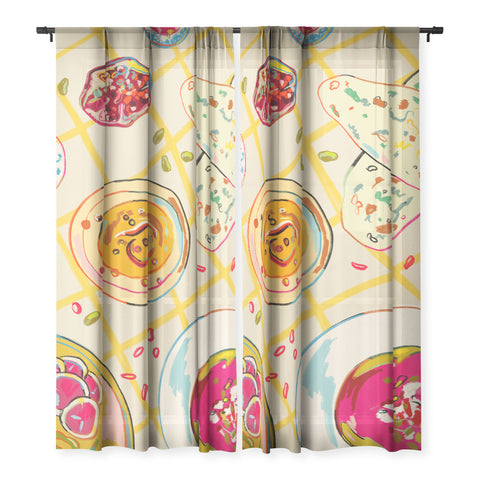 sandrapoliakov LEBANESE DINNER STILL LIFE Sheer Non Repeat