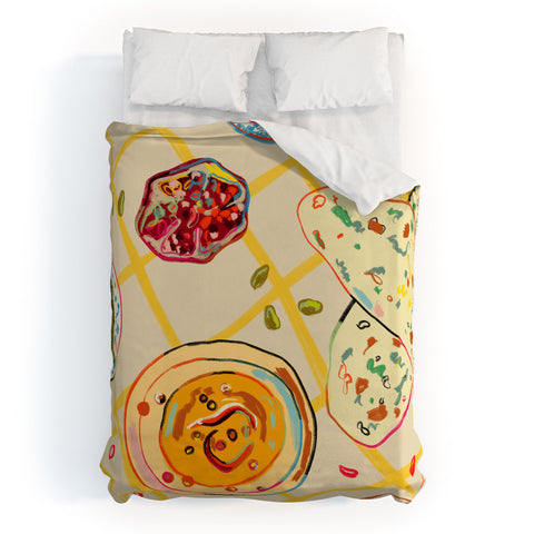 sandrapoliakov LEBANESE DINNER STILL LIFE Duvet Cover