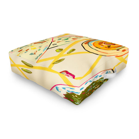 sandrapoliakov LEBANESE DINNER STILL LIFE Outdoor Floor Cushion