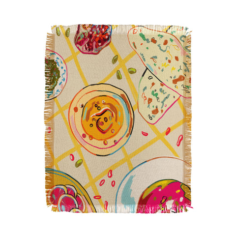 sandrapoliakov LEBANESE DINNER STILL LIFE Throw Blanket
