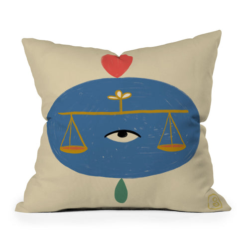sandrapoliakov LIBRA I Outdoor Throw Pillow