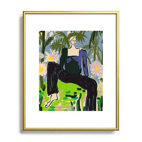 sandrapoliakov LISTEN TO THE SILENCE Metal Framed Art Print