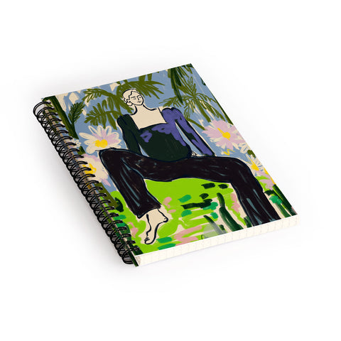 sandrapoliakov LISTEN TO THE SILENCE Spiral Notebook