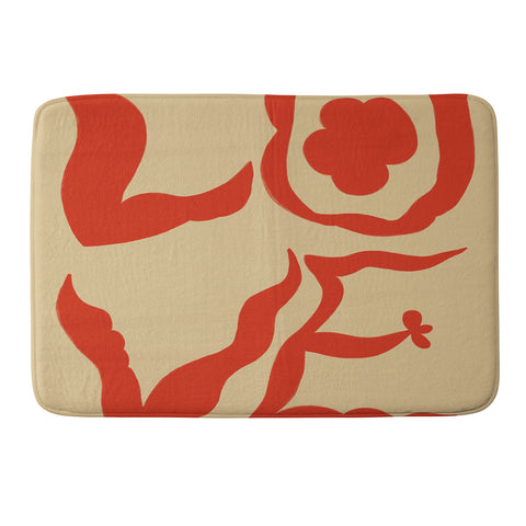 sandrapoliakov LOVE STATEMENT Memory Foam Bath Mat