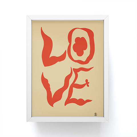 sandrapoliakov LOVE STATEMENT Framed Mini Art Print