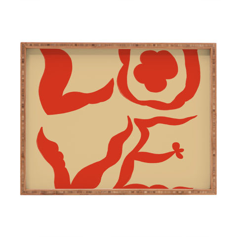 sandrapoliakov LOVE STATEMENT Rectangular Tray