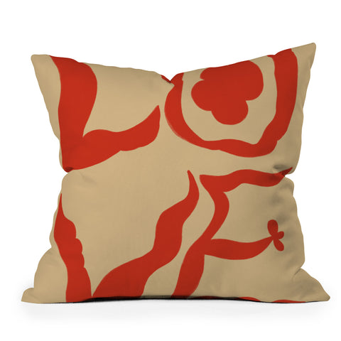 sandrapoliakov LOVE STATEMENT Throw Pillow