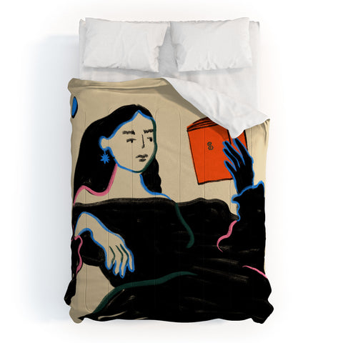 sandrapoliakov MIDNIGHT READING Comforter