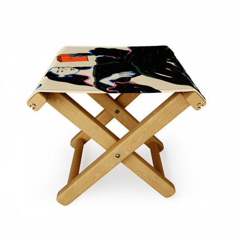 sandrapoliakov MIDNIGHT READING Folding Stool