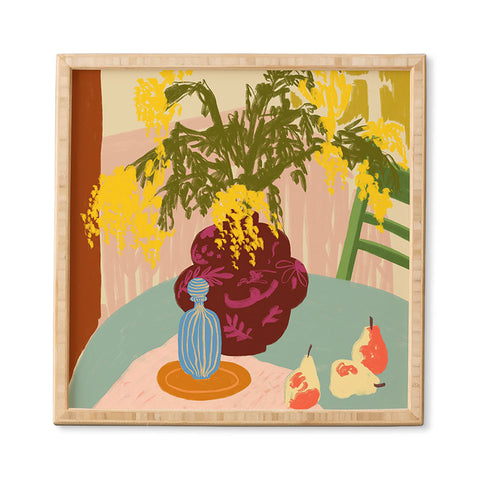 sandrapoliakov MIMOSAS STILL LIFE Framed Wall Art