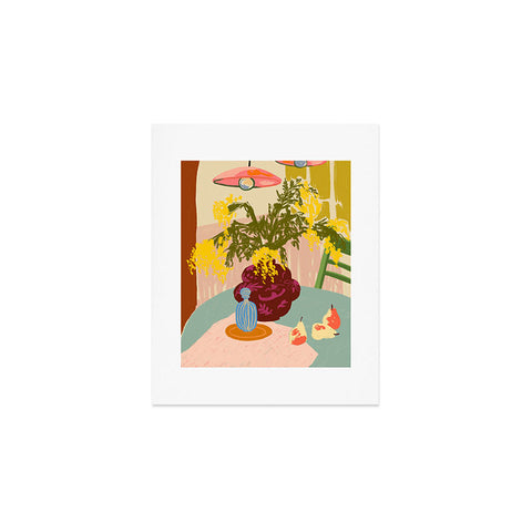 sandrapoliakov MIMOSAS STILL LIFE Art Print