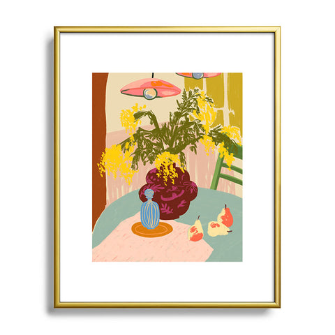 sandrapoliakov MIMOSAS STILL LIFE Metal Framed Art Print