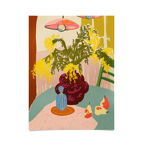 sandrapoliakov MIMOSAS STILL LIFE Poster