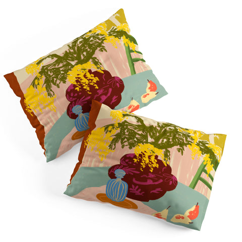 sandrapoliakov MIMOSAS STILL LIFE Pillow Shams