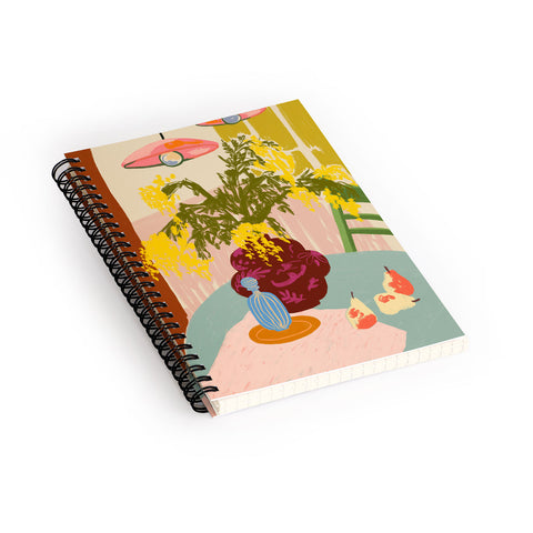 sandrapoliakov MIMOSAS STILL LIFE Spiral Notebook