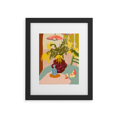 sandrapoliakov MIMOSAS STILL LIFE Framed Art Print